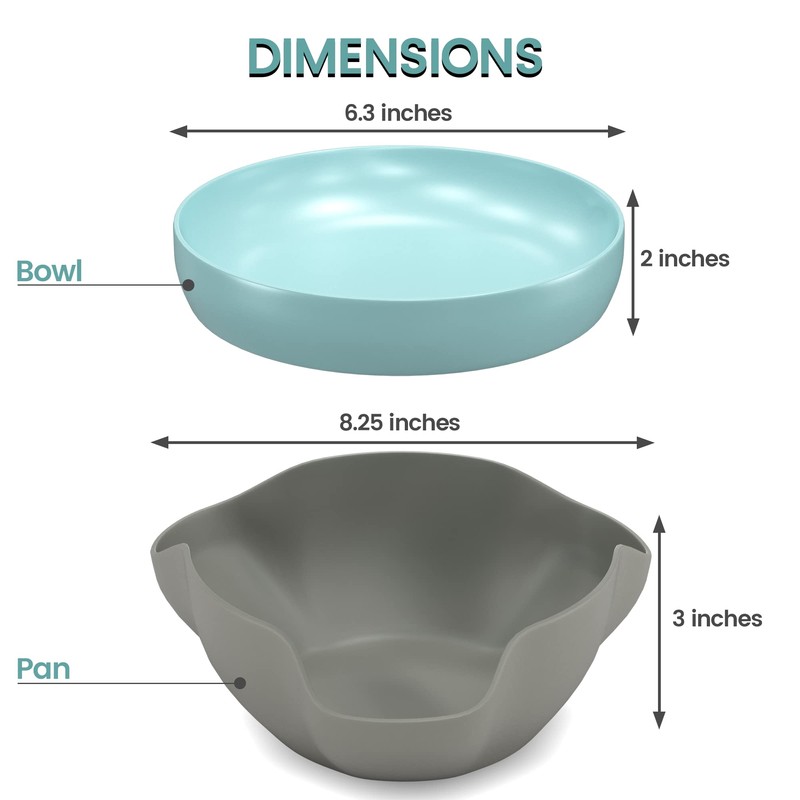 Pistachio Bowl By Elevated Essentials - Double Dish Serving Bowl