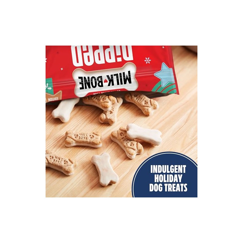 Milk-Bone Dipped Gingerbread Artificially Flavored Dog Biscuits, 10 oz Bag