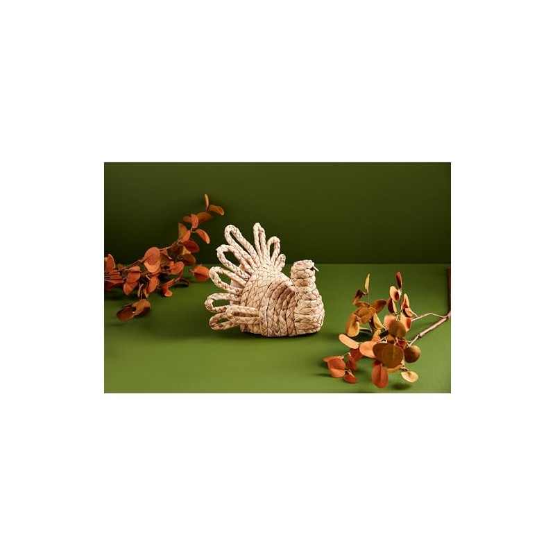 Mud Pie Hyacinth Turkey Table SITTERS, Beige/Khaki