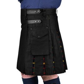 Hybrid Utility Kilts for Men Scottish Traditional Kilt with Flashes (US, Numeric, 34, 36, Regular, Regular, Leathernecks US Marine Corps)