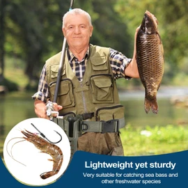 Shrimp Hooks | Saltwater Shrimp Walker Rig,Heavy-Duty Hooks Strong Rig for Bass Trout Camping River Catfish Husband Dad Lake Men