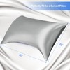Curved Pillow Case, Side Sleeper Pillowcase, Grey Satin Pillowcase Cover