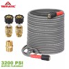 YAMATIC Flexible Durable Pressure Washer Hose 1/4" M22-14mm Quick Connectors