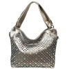 Zzfab Mirror Rhinestone Bling Purse Sparkle Handbag B3169181-PT Silver Grey
