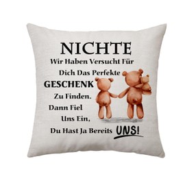 Aconesong Niece Gift Cushion Cover for Birthday, Christmas, Graduation, Back to School - From Aunt and Uncle for Women and Girls (Non-Us)