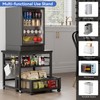 DDJ Mini Fridge Stand with Storage, 20.8x20.8in Heavy Duty Mini