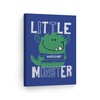 Smile Art Design Cute Little Monster Wall Decor Blue Background