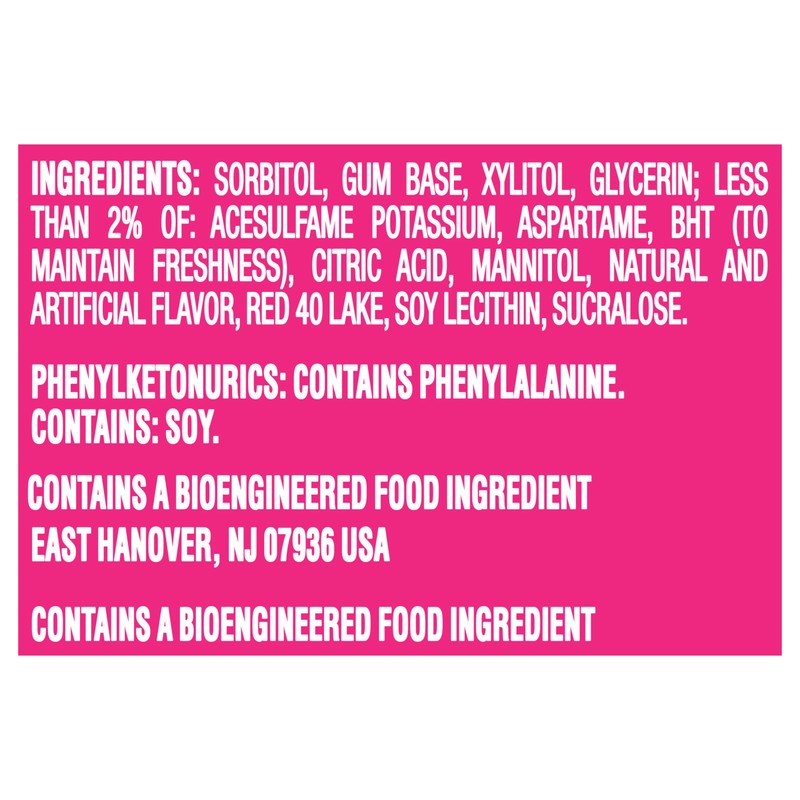 Trident Bubblegum Sugar Free Gum, 3 Packs of 14 Pieces