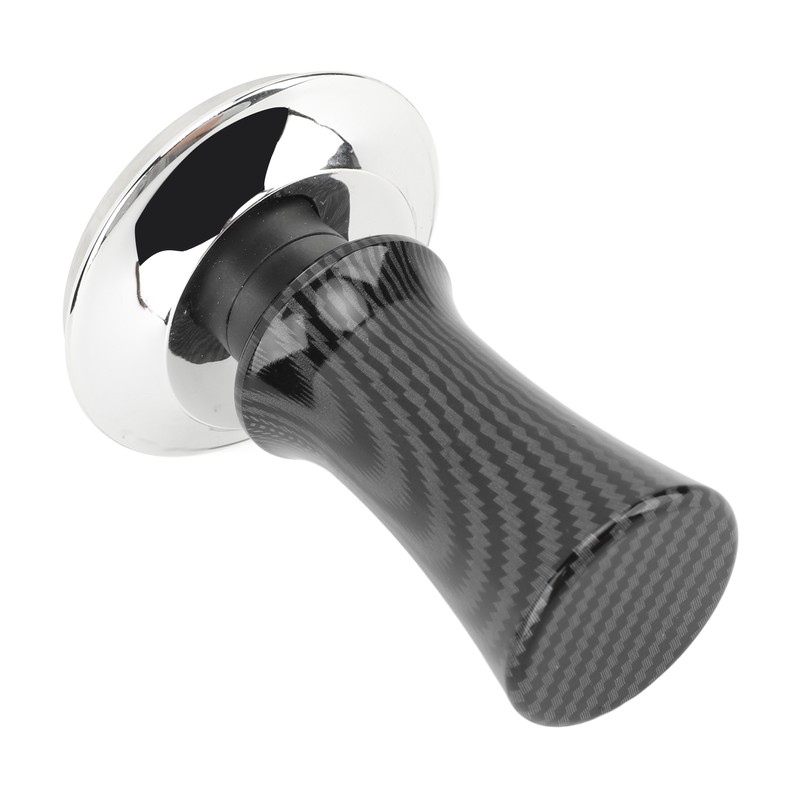 58mm Coffee Tamper Carbon Fiber Elastic Handle Stainless Steel Bottom