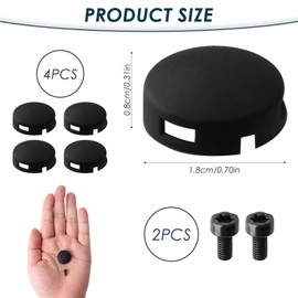 4 Sets Ring Doorbell Button Replacement Black Wired Door Bell Button Durable and Easy-to-Install Compatible with Most Wired Systems, Ideal for Home, Office, and Commercial Use (with 2 Screws)