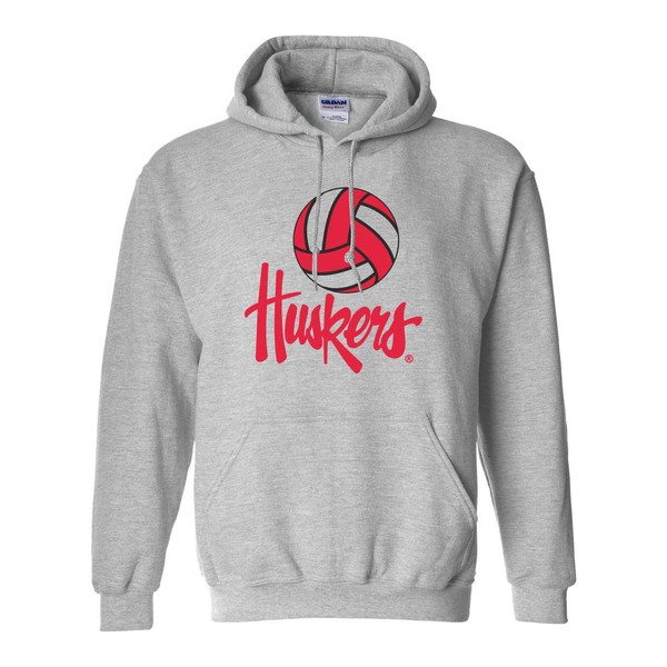 CornBorn Nebraska Sweatshirt - Hooded Nebraska Volleyball Legacy Script Huskers