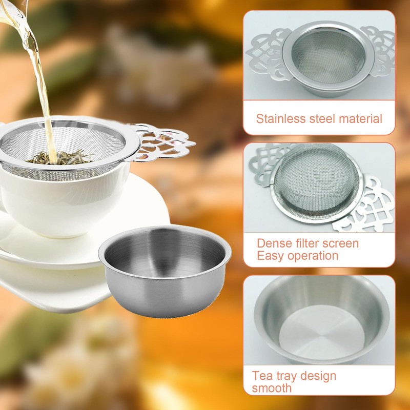 Pack of 2 tea strainers, tea strainer for loose tea,