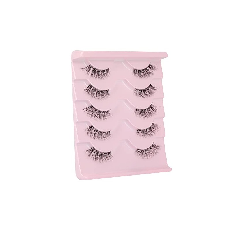 Ruairie False Eyelashes Natural Half Lashes With Clear Band 5