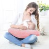 LAT Nursing Pillow for Breastfeeding with Removable Minky Cover,Ergonomic Breast