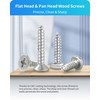DIVANC 580Pcs 304 Stainless Steel Wood Screw Assortment Kit, M3/M4/M5/M6