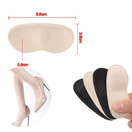 Shoe Heel Protection Pad, Anti-Slip Pad, Anti-Slip Pad, Prevents Blisters, Adjustable Size Heel Cushion, Unisex, Set of 4 Pairs