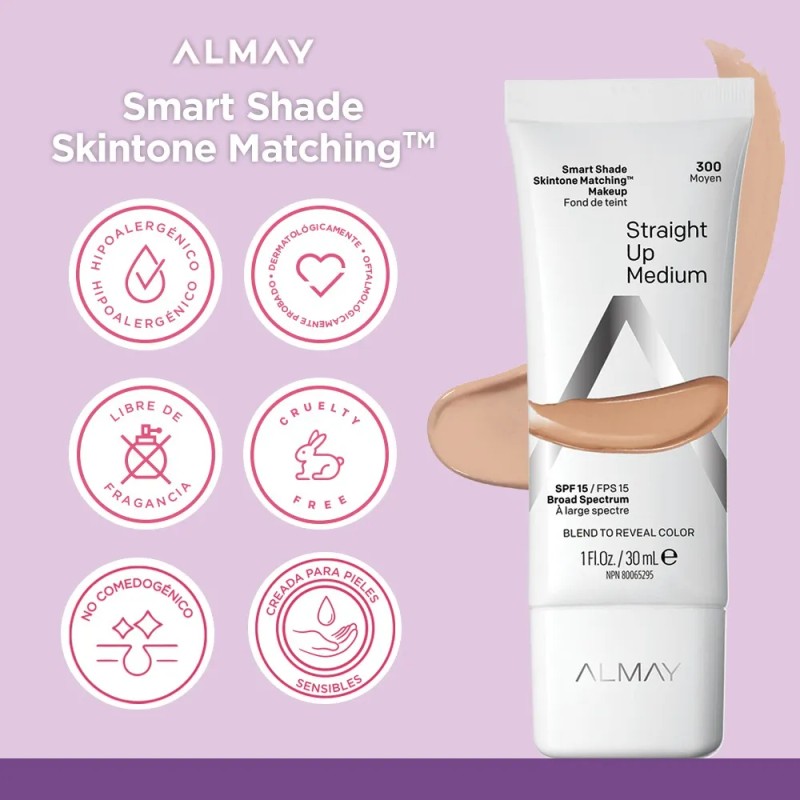 Maquillaje Líquido Almay Skintone Light Medium