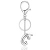 Yeeyeow Gold/Silver Initial Letter A-Z Keychain for Women, Bag Purse