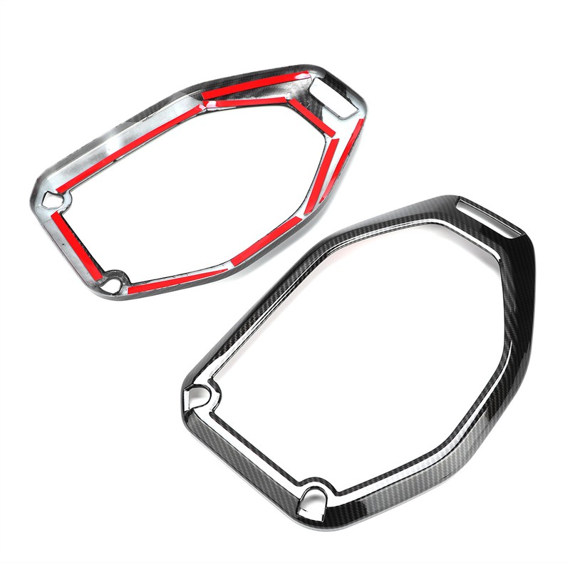 2Pcs Car Carbon Fiber Texture Roof Speaker Ring Cover Trim