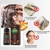 OUKEYA Dark Brown Hair Dye Shampoo Semi-Permanent Gray Coverage for