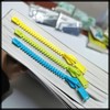 White Fang SY002 Bookmark, Cute Chuck Zipper, 3D, Sticky Notes,