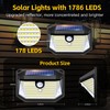 FAXBOX Solar Lights Outdoor Motion Sensor, 178 LED 300LM Waterproof