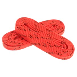 VOSAREA 1 Pair Waxed Ice Hockey Shoelaces Orange Flat Shoelaces Ice Hockey Shoelaces 96 Inch Professional Waxed Ice Hockey Shoelaces Frost Protection Shoe Laces, red