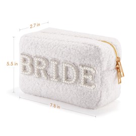 Anforsun - Bolsa de maquillaje con letras, Novia, Carta