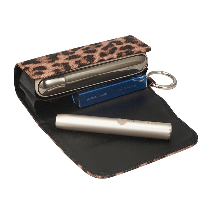 YiTenn Protective Case for Iqos Iqos iluma Leopard Brown PU