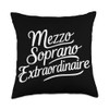 Mezzo Soprano Singer Vocal Vocalist Voice Singing Choir Throw Pillow