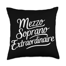 Mezzo Soprano Singer Vocal Vocalist Voice Singing Choir Throw Pillow