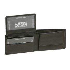 LEAS Minibörse Echt-Leder, schwarz Mini-Edition