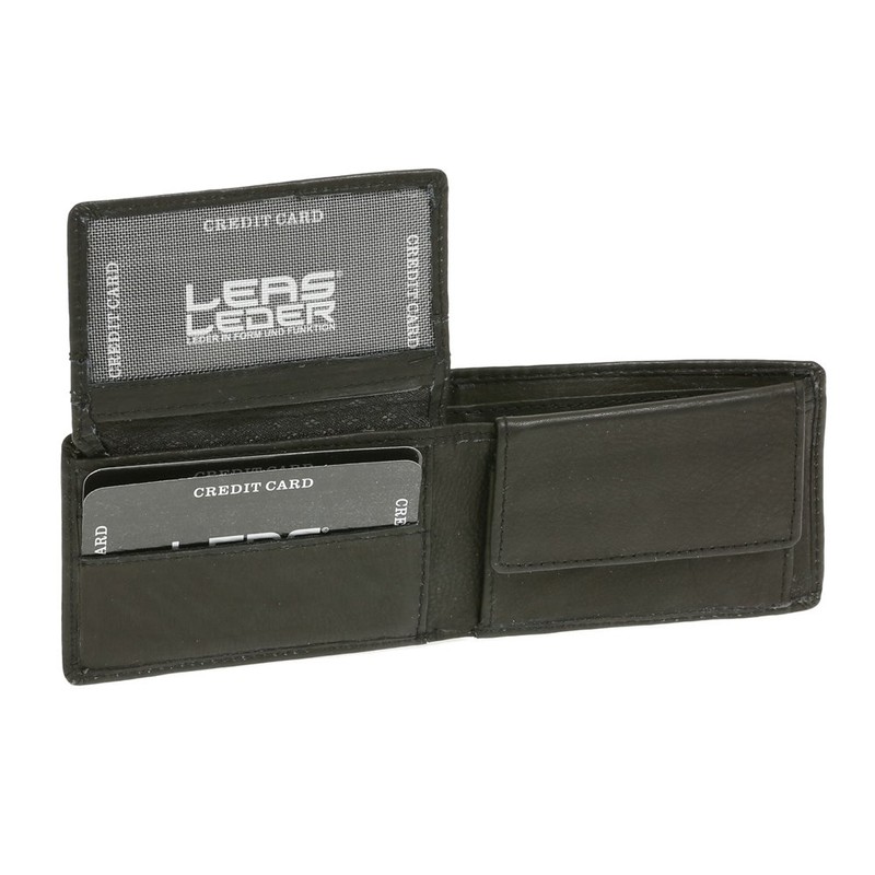 LEAS Minibörse Echt-Leder, schwarz Mini-Edition