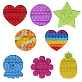 Just Play Fidgetz Pop Em's Assortment Fidget Toys, Styles May Vary, Button Sensory Toys for Kids and Adults, Anxiety and Stress Relief Toys, Kids Toys for Ages 3 Up- 48 Pieces