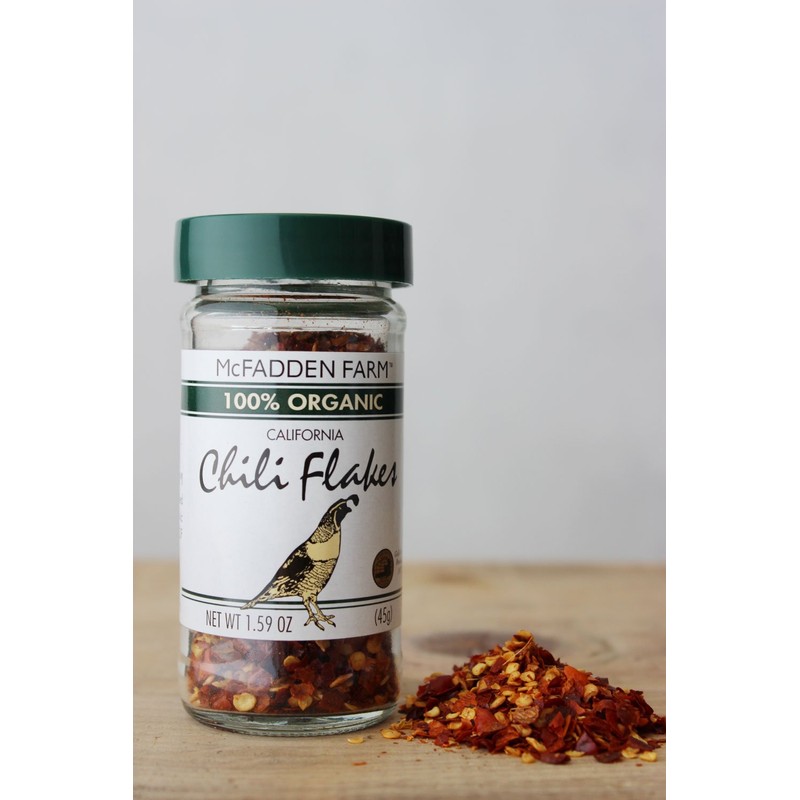 McFadden Farm Organic Chili Flakes, Dried Chile de Arbol, Grown