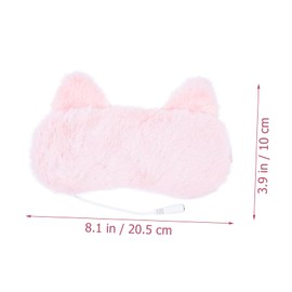 BIUDECO USB Heating Eye Mask USB Eye Mask Eye Mask Heated Plush Eye Masks Warm Eye Compress Eye Protective Mask Furry Eye Covers for Sleeping Eye Shades for Sleep Eye Sleep Masks Pp Pink