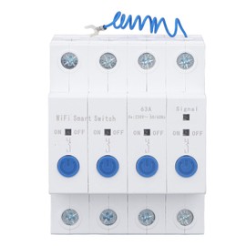 WiFi Circuit Breaker 4P Remote Control Timing Delay Circuit Breaker Switch AC  63A
