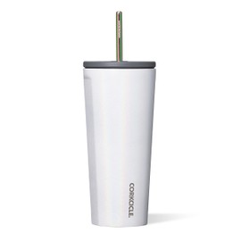 Corkcicle Cold Cup Insulated Tumbler with Straw - Keeps Drinks Cold for 12 Hours - Triple-Insulated Stainless Steel - Leak-Resistant Lid - Summer Drinkware Gift - 24 oz - Unicorn Magic