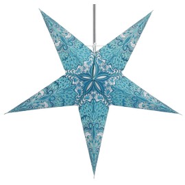 Guru-Shop Baldur Foldable Luminous Paper Star, Advent, Christmas Star, 60 cm - Window Decoration Star, 7 Tips