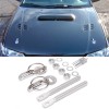 SDeelCase Silver Steel Hood lock Pin Mount Security Hardware Latch