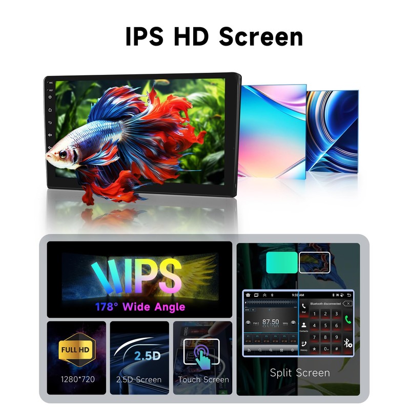 [8 CORE 2G+64G] Android 13 Double Din Car Radio Wireless