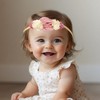 Kenjudess Baby Girl Floral Headbands Elastic Nylon Flower Beads Hairbands