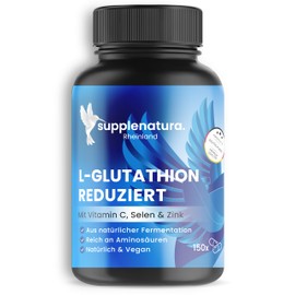 Supplenatura® Glutathion Reduced to 98%, 500 mg per Capsule, 150 Capsules, Gastric Juice Resistant, Gluthation