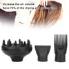 3Pcs Multifunction Blow Dry Nozzle Set Black Plastic Cordless Includes
