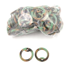 Yippo Accessories Woodland CAMO Silicone Military Army Navy Air Force Marines Dog Tags Rubber Silencers - Bag of 100