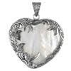 I-be, 2047 Mother of Pearl Heart Pendant 925 Silver Large