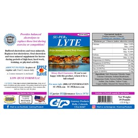 SU-PER Lyte Horse Electrolyte Supplement - Helps Maintain Normal Body Fluid Levels - Performance Horse Minerals & Electrolytes Replacement - 30 Pound, 8 Month Supply