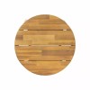 GDFStudio Outdoor Acacia Wood Circular Side Table, Teak