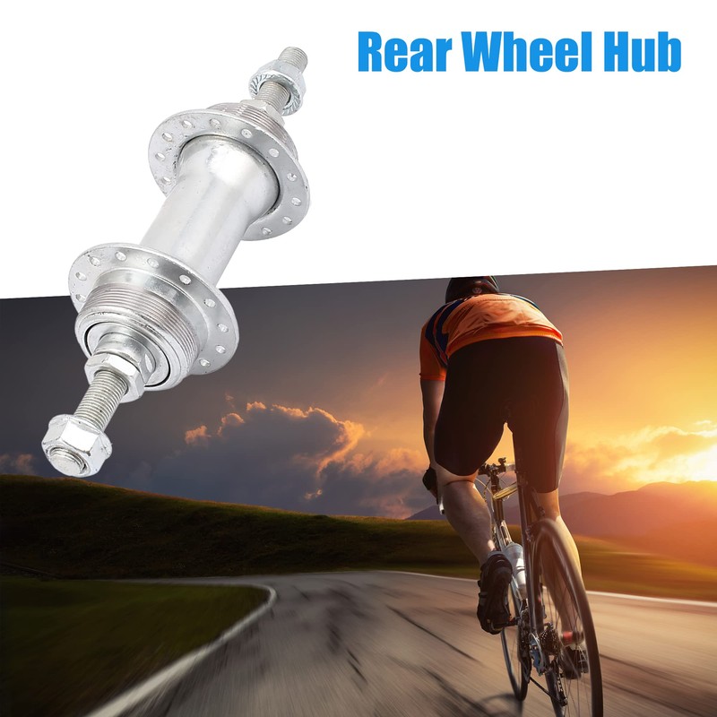 A ABSOPRO Rear Hub Bicycle Cycling 28 Hole Disc Silver