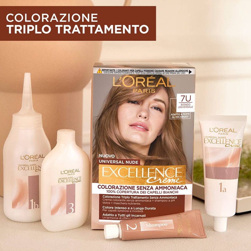 L'Oréal Paris Excellence Universal Nude, Ammonia Free, with Universal Reflection,